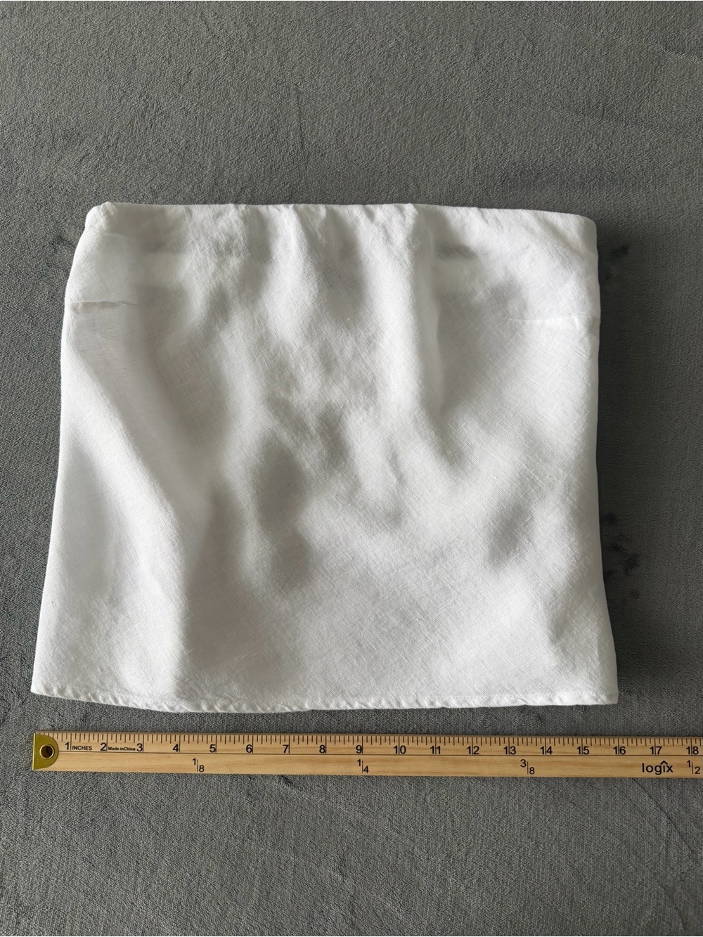 Quince White Linen Strapless Tube Top Smocked Back Minimalist M - Picture 8 of 10